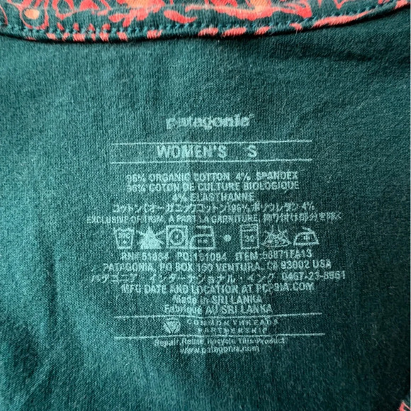 PATAGONIA NWOT MARGOT IRONWORKS DRESS ORGANIC COTTON SPANDEX 3/4 SLEEVE |  SMALL - Picture 9 of 9